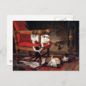 katten door de haard briefkaart (Voorkant / Achterkant)