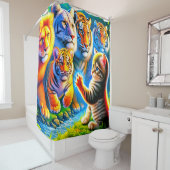 Katten Douchegordijn (In situ)