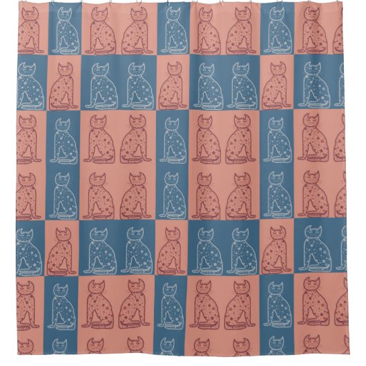 Katten Douchegordijn (Voorkant)
