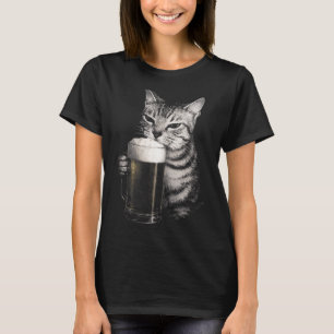 Katten drinkt bier grappige meme mannen vrouwen bi t-shirt