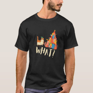 Katten duwen Kittens Kerstverlichting Omwikkelde B T-shirt