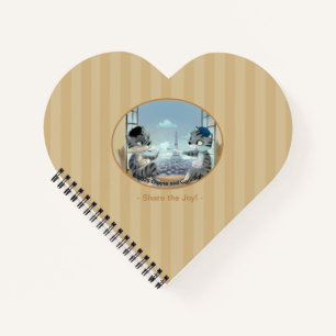 Katten & Eiffeltoren - Paris Joy Hart Notebook Notitieboek