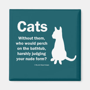 Katten en badkuipen magneet