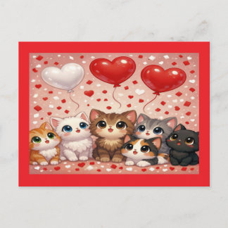 Katten en Ballonnen Huwelijksaankondiging Aankondigingskaart
