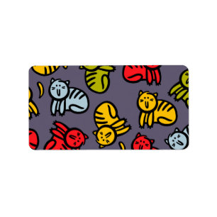 Katten en bananen etiket