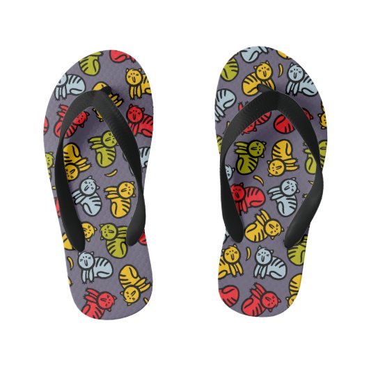 Katten en bananen kinder teenslippers (Voetbed)