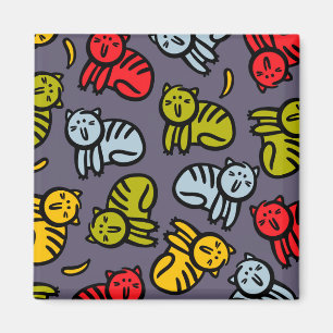 Katten en bananen magneet