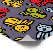 Katten en bananen poster (Hoek)