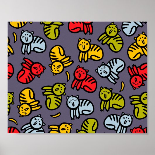 Katten en bananen poster (Voorkant)