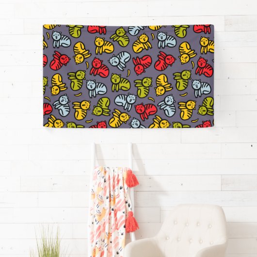 Katten en bananen spandoek (Insitu)