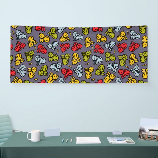 Katten en bananen spandoek (Beurs)