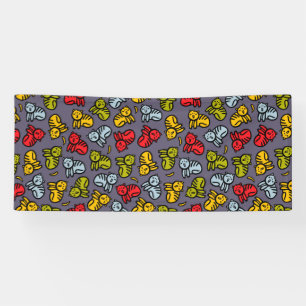 Katten en bananen spandoek