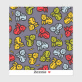 Katten en bananen sticker (Vel)