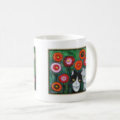 Katten en bloemen kleurrijke katten Mok Kat Grafis (Voorkant rechts)