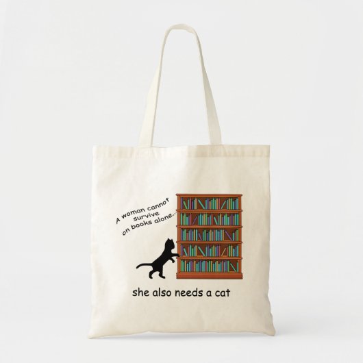 Katten en boeken tote bag (Voorkant)