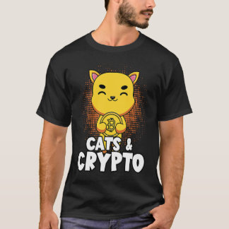 Katten En Crypto Cryptovaluta Blockchain Handelaar T-shirt