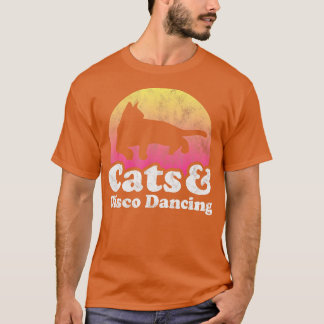 Katten en disco Dansend Mannen of vrouwenkat T-shirt