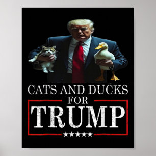 Katten en eenden voor Trump 2024 Kittens en eenden Poster