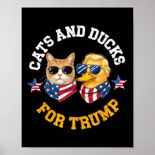 Katten en eenden voor Trump 2024 Poster