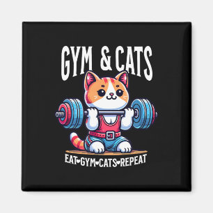 Katten En Fitness Workout Grappige Kitten Bodybuil Magneet