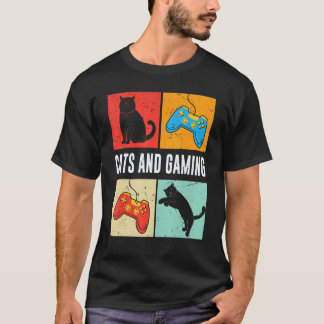 Katten en gamen voor de katteliefhebber gamer vide t-shirt