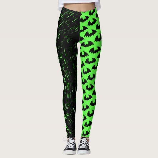 Katten en Gothic Lineair - Groene Leggings (Voorkant)