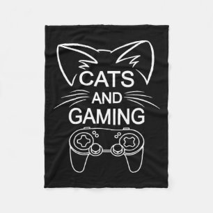 Katten en grappige kattever voor games fleece deken