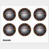 Katten en halogeenboter van gothic ronde sticker (Vel)