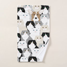 Katten en handdoeken