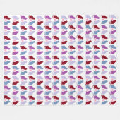 Katten en harten fleece deken (Voorkant (Horizontaal))