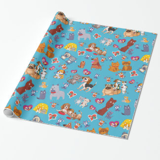 Katten en honden cadeaupapier