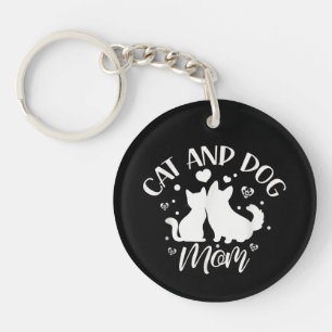 Katten En Honden Moeder Meisje Liefhebber Honden K Sleutelhanger