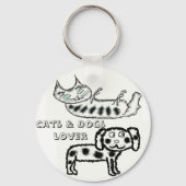 Katten en honden sleutelhanger (Voorkant)