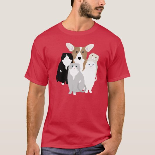 Katten en honden t-shirt (Voorkant)
