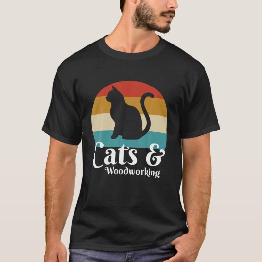Katten en houtwerk t-shirt (Voorkant)