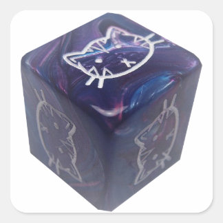 KATTEN EN KATTEN 1C6 VIERKANTE STICKER