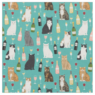 Katten- en kattenvrouwpatroon stof