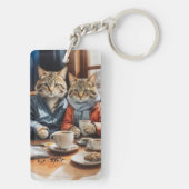 Katten en koffie sleutelhanger (achterkant)