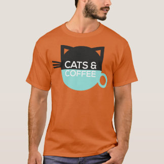 Katten en koffie t-shirt