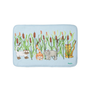 Katten en Lisdodden Badmat
