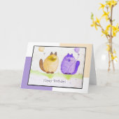 Katten en luchtballonnen Kaart (Gele Bloem)