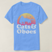 Katten en Mannen van oboes, dameskat en -eboe T-shirt (Design voorkant)
