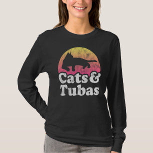 Katten en Mannen van tuba of van dames T-shirt