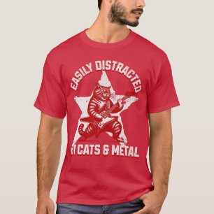 Katten en Metal Fan Muziek Metalhead Zware Rock St T-shirt