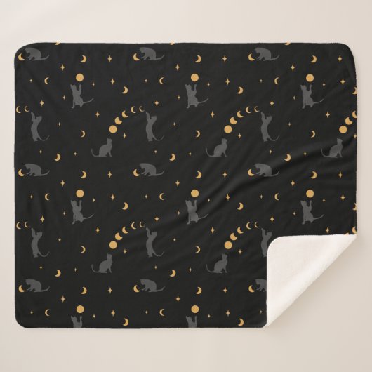 Katten- en motorfase sherpa deken (Voorkant (horizontaal))