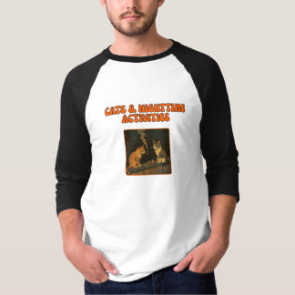 Katten en nachtelijke activiteiten - Retro Funny C T-shirt