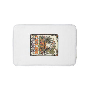 Katten En Planten Kat Planten Cottagecore Vintage Badmat
