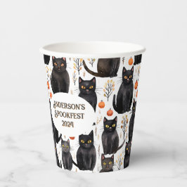 Katten en pompoen aangepaste Halloween papieren be Papieren Bekers