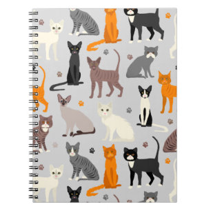 Katten en pootafdrukken notitieboek