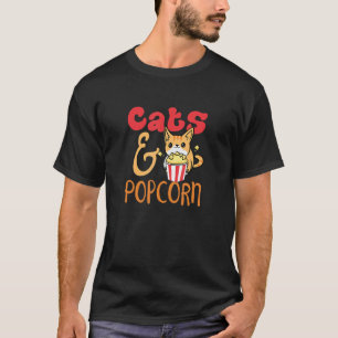 Katten En Popcorn Ironische Uitspraak Maïs Kitty T-shirt